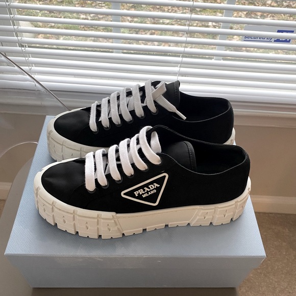 Prada Shoes - Prada Double Wheel Platform Sneaker